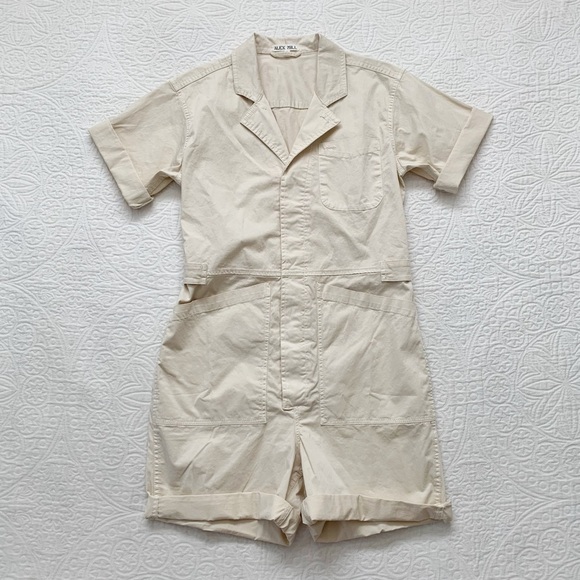 Alex Mill‎ Standard Short Jumpsuit, Oatmilk - Picture 4 of 11